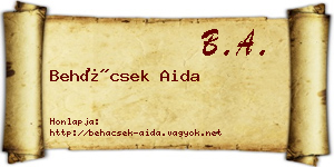 Behácsek Aida névjegykártya